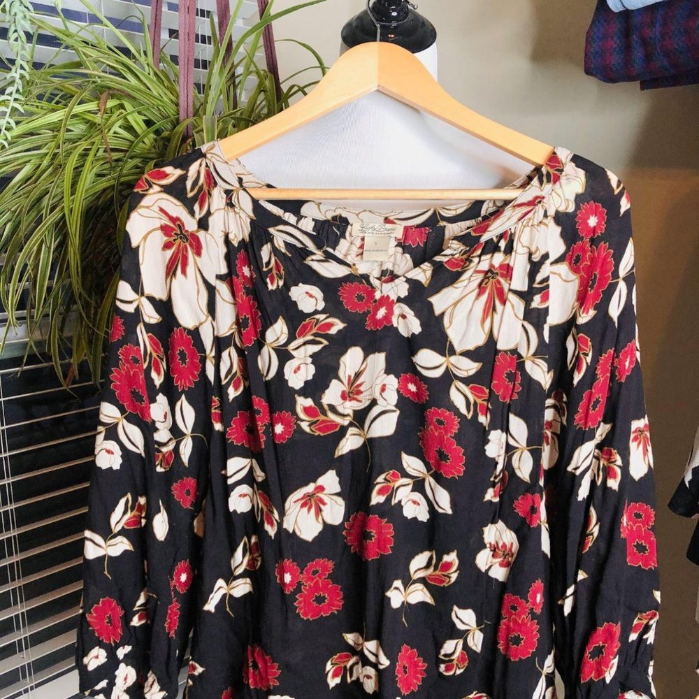 Lucky Brand Floral Half Sleeve Shirt